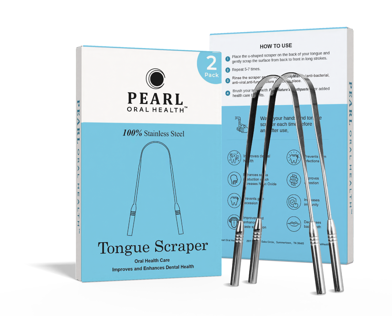 Pearl Tongue Scrapers